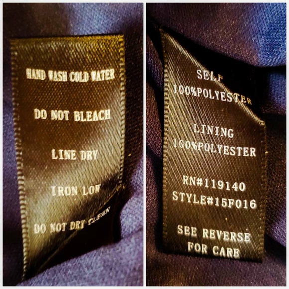 Navy Blue Pleated Romper - Picture 4 of 5